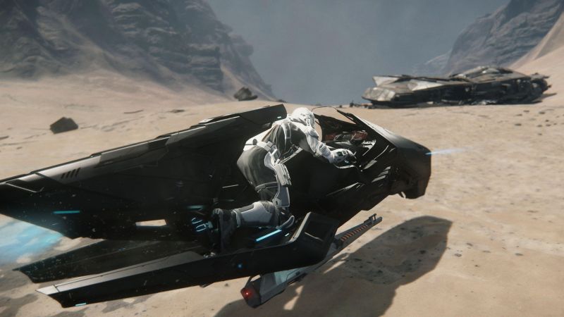 File:Nox on Daymar looking at Connie wreck in valley.jpg